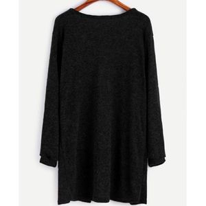 Cozy Longline Black Cardigan